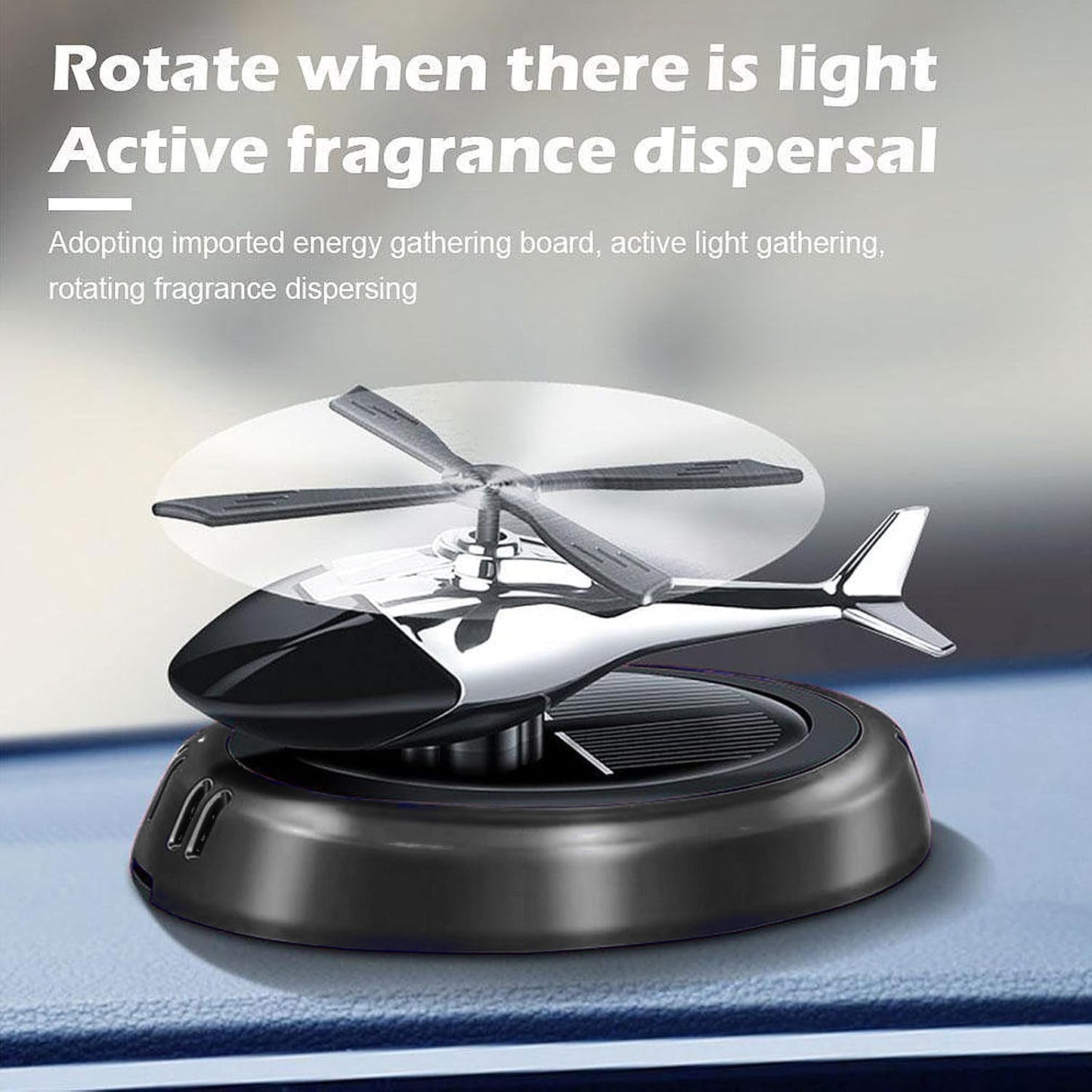 Car Dashboard Perfume Diffuser with Rotating Blades (1 Set)