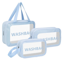 Clear Travel Toiletry Bag Set