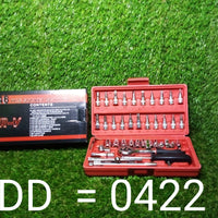 Socket 1 / 4 Inch Combination Repair Tool Kit (Red, 46 pcs)