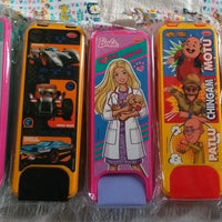 Stylish Cartoon Printed Hard Top Pencil Box for Kids (1 Pc / Mix Design)