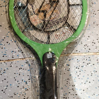 Green Rechargeable Electric Mosquito Killer Racket with Cable