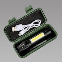 Pocket Size Mini Portable XPE + COB LED Tactical Flashlight