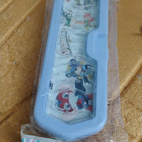 Cartoon Character Printed Plastic Pencil Box with Built-in Maze Puzzle Game (1 Pc)