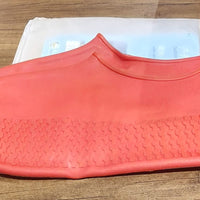 Orange Non-Slip Silicone Rain Reusable Anti skid Waterproof Fordable Boot Shoe Cover (1 Pair)