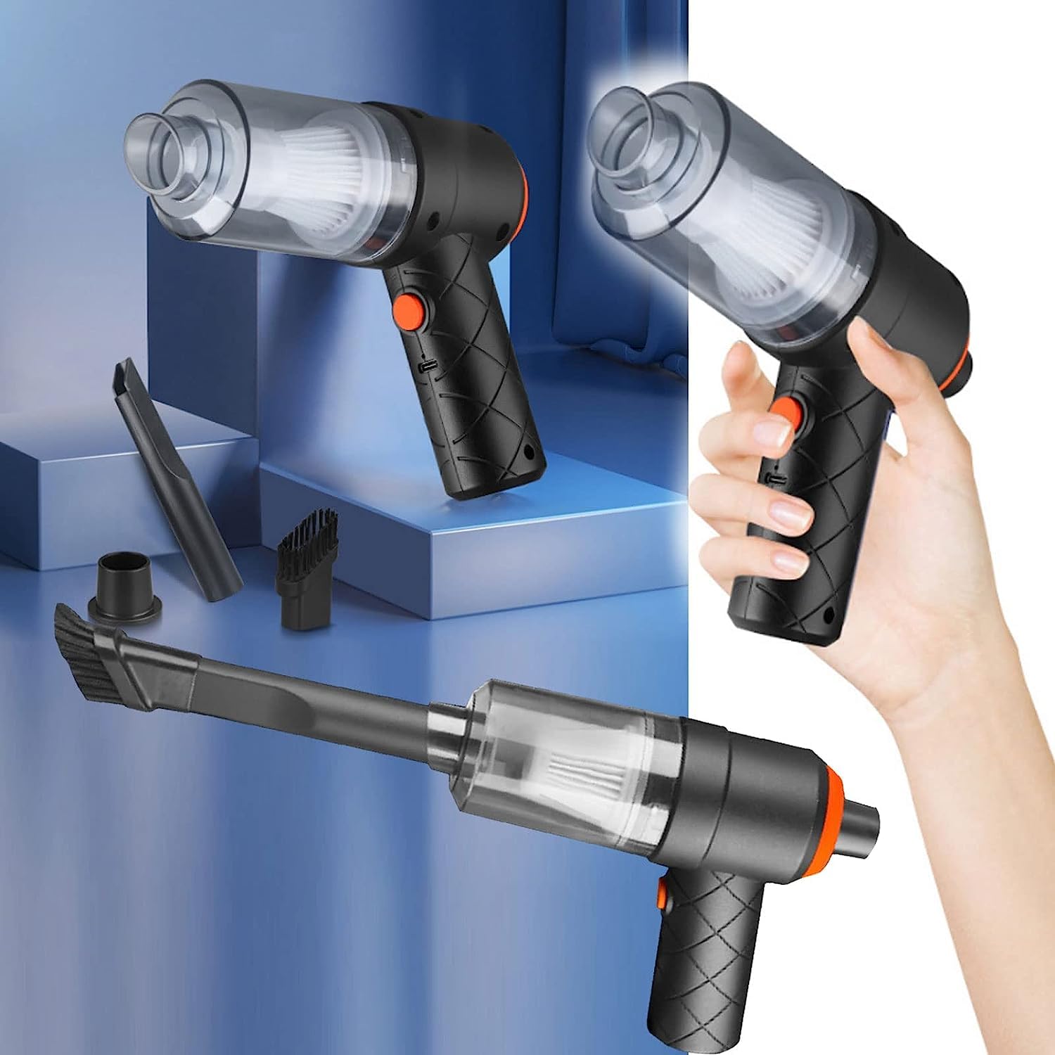 Compact & Cordless High-Suction Car Vacuum Cleaner & Blower
