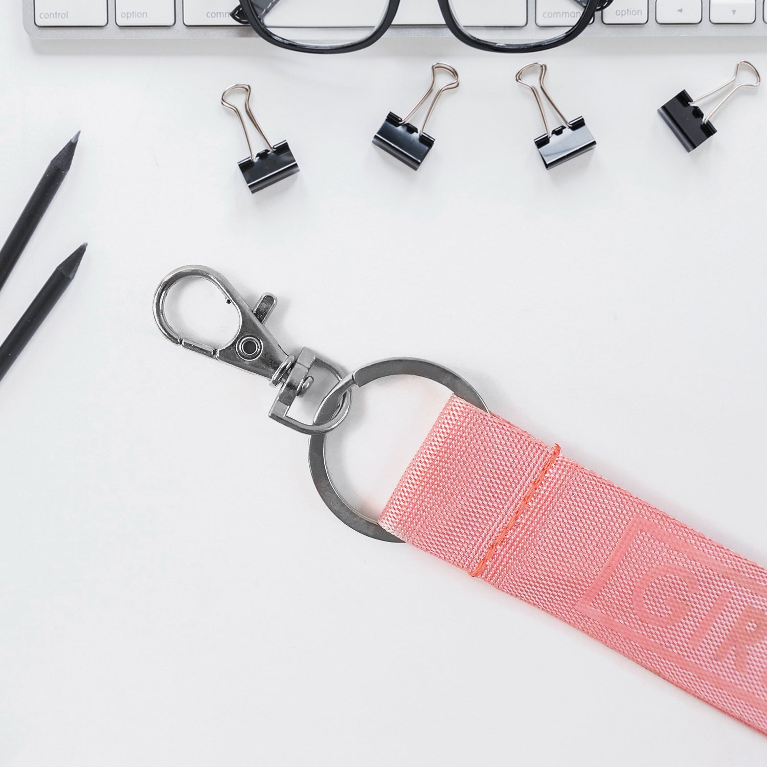 Fabric Ribbon Keychain (1 Pc, Mix Color)