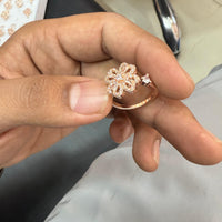 Four-Leaf Clover Spinning Gold Ring