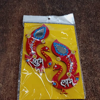 Decorative Wooden Shubh Labh Wall Hanging (2 Pc)