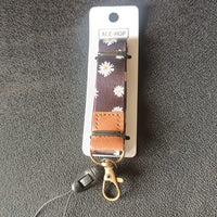 Floral Print Neck Lanyard Strap with Clip Hook & Mobile String (1 Pc)