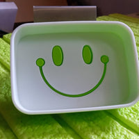 Portable Travel Home Box Cute Cartoons Smile Face Container Draining Holder Soap Dish ,Sabudani